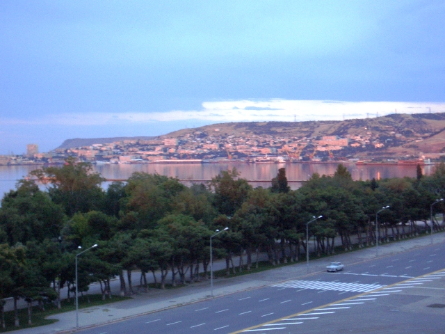 Baku at Dawn--taken from my hotel room the first morning I was there.